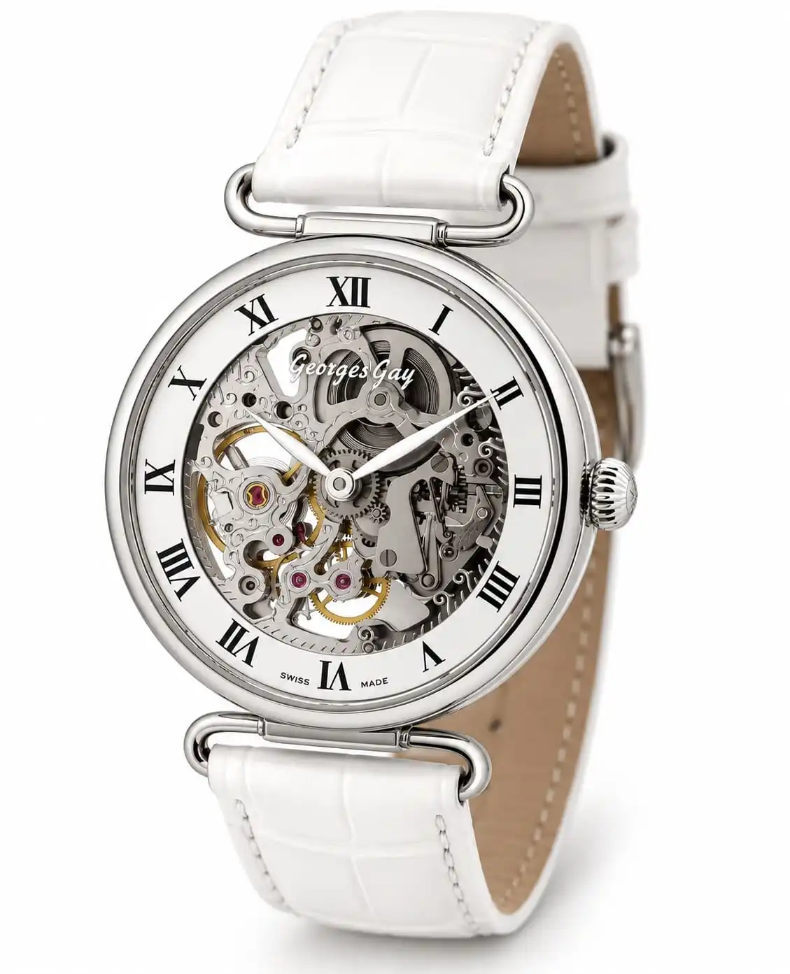 Montre squelette Rivage blanche