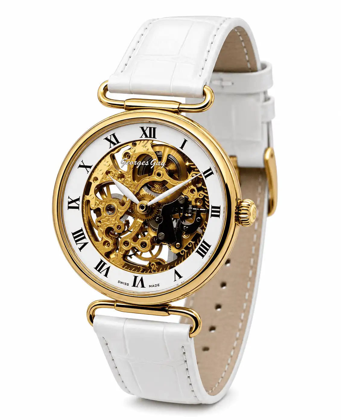 Montre squelette Rivage plaquée or